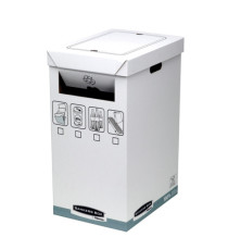Cestino per riciclo Bankers Box System - 30 x 60 x 50 cm - 90 L - bianco - Fellowes