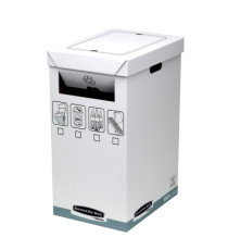 Cestino per riciclo Bankers Box System - 30 x 60 x 50 cm - 90 L - bianco - Fellowes