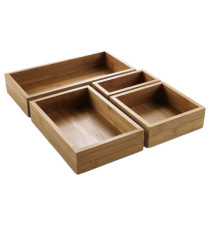 Contenitore buffet - 15,3 x 15,3 x 5 cm - bamboo - naturale - Leone