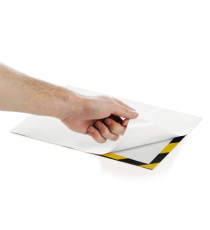 Cornice Duraframe Security - adesiva - pannello magnetico - A4  (21 x 29,7 cm) - giallo/nero - Durable