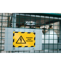 Cornice Duraframe Security - adesiva - pannello magnetico - A4  (21 x 29,7 cm) - giallo/nero - Durable