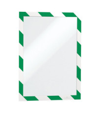 Cornice Duraframe Security - adesiva - pannello magnetico - A4  (21 x 29,7 cm) - verde/bianco - Durable