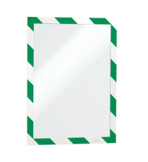 Cornice Duraframe Security - adesiva - pannello magnetico - A4  (21 x 29,7 cm) - verde/bianco - Durable