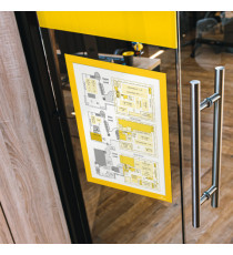 Cornice espositiva Duraframe - A4 - 21 x 29,7 cm - giallo - Durable
