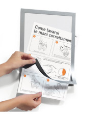 Cornice magnetica Duraframe - A5 - 15 x 21 cm - silver - Durable