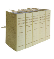 Faldone - legacci incollati - juta - 35 x 25 cm - dorso 6 cm - paglia - Brefiocart