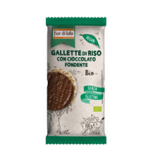 Gallette di riso - con cioccolato fondente - 100 gr - Fior di Loto