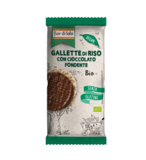 Gallette di riso - con cioccolato fondente - 100 gr - Fior di Loto