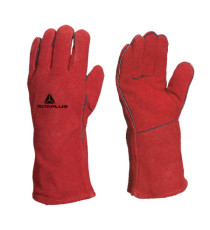 Guanti per saldatori CA515R - pelle crosta di bovino - taglia 10 - rosso - Deltaplus