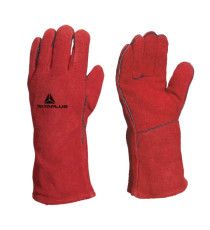 Guanti per saldatori CA515R - pelle crosta di bovino - taglia 10 - rosso - Deltaplus