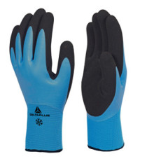 Guanti Wet&Dry VV636BL - poliammide - palmo in nitrile - taglia 10 - blu/nero - Deltaplus