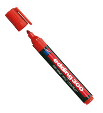 Marcatore permanente 300 - punta conica - da 1,5 a 3 mm - rosso - Edding