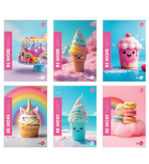 Maxiquaderno Be More Sweet - A4 - 1 rigo - alta fogliazione - 48+2 fogli - 100 gr - BM