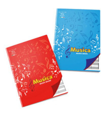 Maxiquaderno Musica - 21x29,7cm - 12 pentagrammi - 32 fogli - 100gr - Pigna