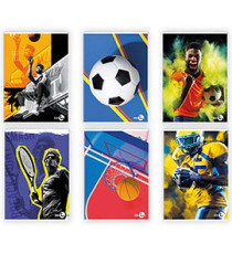 Maxiquaderno Sport fantasia - A4 - 1 rigo c/margine - 40+2 fogli - 80gr - BM