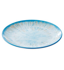 Piatto piano Linea Oceano - diametro 27 x 2,5 cm - melamina - Leone