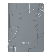 Portamenù linea Linee - A4 - 24,6x31,6 cm - grigio - Stilcasa