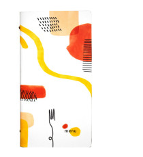 Portamenù linea Spaghetti - 18x31,6 cm - bianco - Stilcasa