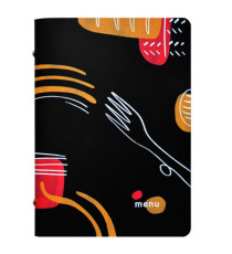 Portamenù linea Spaghetti - A5 - 17x23 cm - nero - Stilcasa