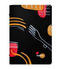 Portamenù linea Spaghetti - A5 - 17x23 cm - nero - Stilcasa
