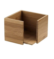 Portatovaglioli - in bamboo - 19 x 19 x 10 cm - colore naturale - Leone