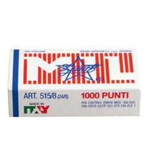 Punti 515/8 - 24/8 - acciaio naturale - metallo - Zenith - conf. 1000 punti