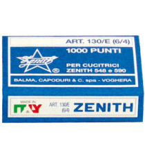 Punti Zenith 130/E S100 - 6/4 - acciaio naturale - metallo - Zenith - conf. 1000 punti
