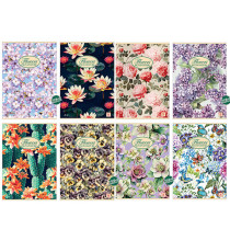 Quaderno Nature Flowers - A5 - 5 mm - 42 fogli - 80 gr - Pigna