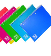 Quaderno One Color PP - A5+ - 1 rigo - 80 fogli - 80 gr - c/fori - spiralato - Blasetti