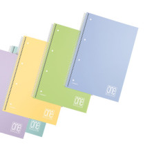 Quaderno spiralato Pastel One Color PP- A5+ - 5mm - 80 fogli - 80 gr -  c/fori - Blasetti
