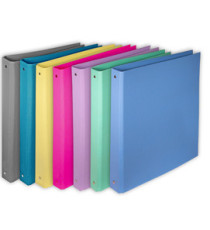 Raccoglitore KingBright - 22 x 30 cm - 4 anelli a R 30 mm - rivestito in PP - colori assortiti - Starline