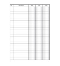 Registro Dare-Avere-Saldo - 96 pagine - 17 x 12 cm - DU133300000 - Data Ufficio