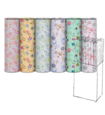 Rotolo carta regalo riciclata Fiori di campo - 70cmx200m - fantasie assortite - Rex Sadoch