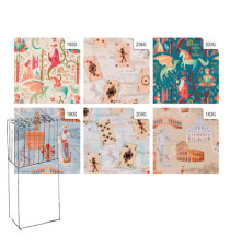 Rotolo carta regalo vintage - 70cmx200m - fantasie assortite - Rex Sadoch