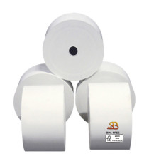 Rotolo per distributore self service - 57 mm x 85 m - 70 gr - diametro esterno 87 mm - anima 12 mm - carta termica BPA f