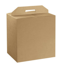 Scatola panettone + bottiglia - 28 x 20 x 35 cm - cartone liscio - avana - Scotton