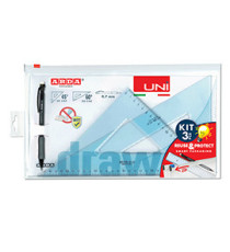 Serie UNI - coppia squadre 30 cm + portamine 0,7mm - Arda