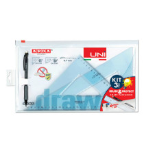 Serie UNI - coppia squadre 30 cm + portamine 0,7mm - Arda