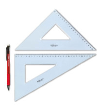 Serie UNI - coppia squadre 30 cm + portamine 0,7mm - Arda