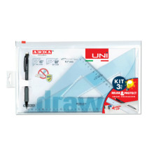 Serie UNI - coppia squadre 30 cm + portamine 0,7mm - Arda