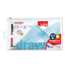 Serie UNI - coppia squadre 30 cm + portamine 0,7mm - Arda