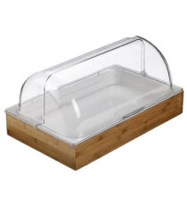 Set espositore buffet - 53 x 32 cm - acacia/melamina - naturale - Leone
