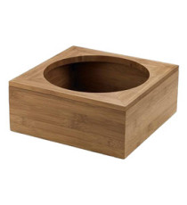 Supporto caraffa - in bamboo - 20x20x8 cm - colore naturale - Leone
