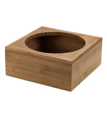 Supporto caraffa - in bamboo - 20x20x8 cm - colore naturale - Leone