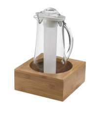 Supporto caraffa - in bamboo - 20x20x8 cm - colore naturale - Leone