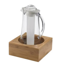 Supporto caraffa - in bamboo - 20x20x8 cm - colore naturale - Leone