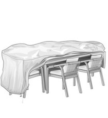 Telo di copertura Special - per tavolo e sedie - 110 x 180 x 80 cm - PU - Verdemax