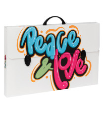 Valigetta polionda Grafitti - 36,5 x 56,5 cm - dorso 5,5 cm - fantasie assortite - Favorit