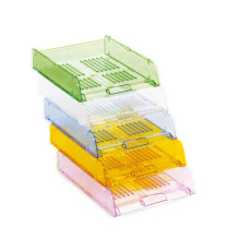 Vaschetta portacorrispondenza TR25310 - 26 x 34 x 6 cm - azzurro trasparente - Arda