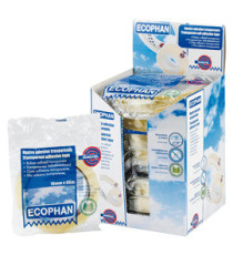Nastro adesivo Ecophan - confezionato singolarmente - 15 mm x 66 m - acrilico - trasparente - Eurocel